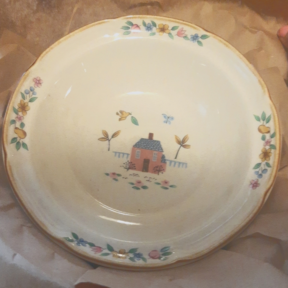 International stoneware farm scene